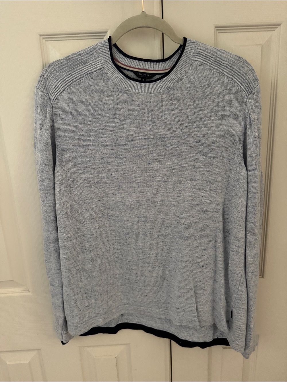 Ted Baker Light Heather Blue Crewneck Sweater